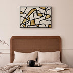 Golden Spiral Abstract Modern Canvas Print