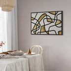 Golden Spiral Abstract Modern Canvas Print