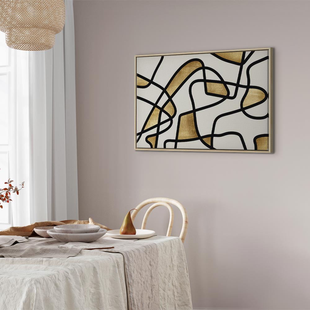 Golden Spiral Abstract Modern Canvas Print