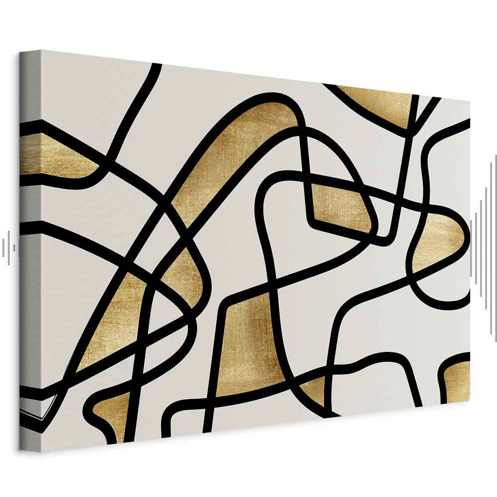 Golden Spiral Abstract Modern Canvas Print