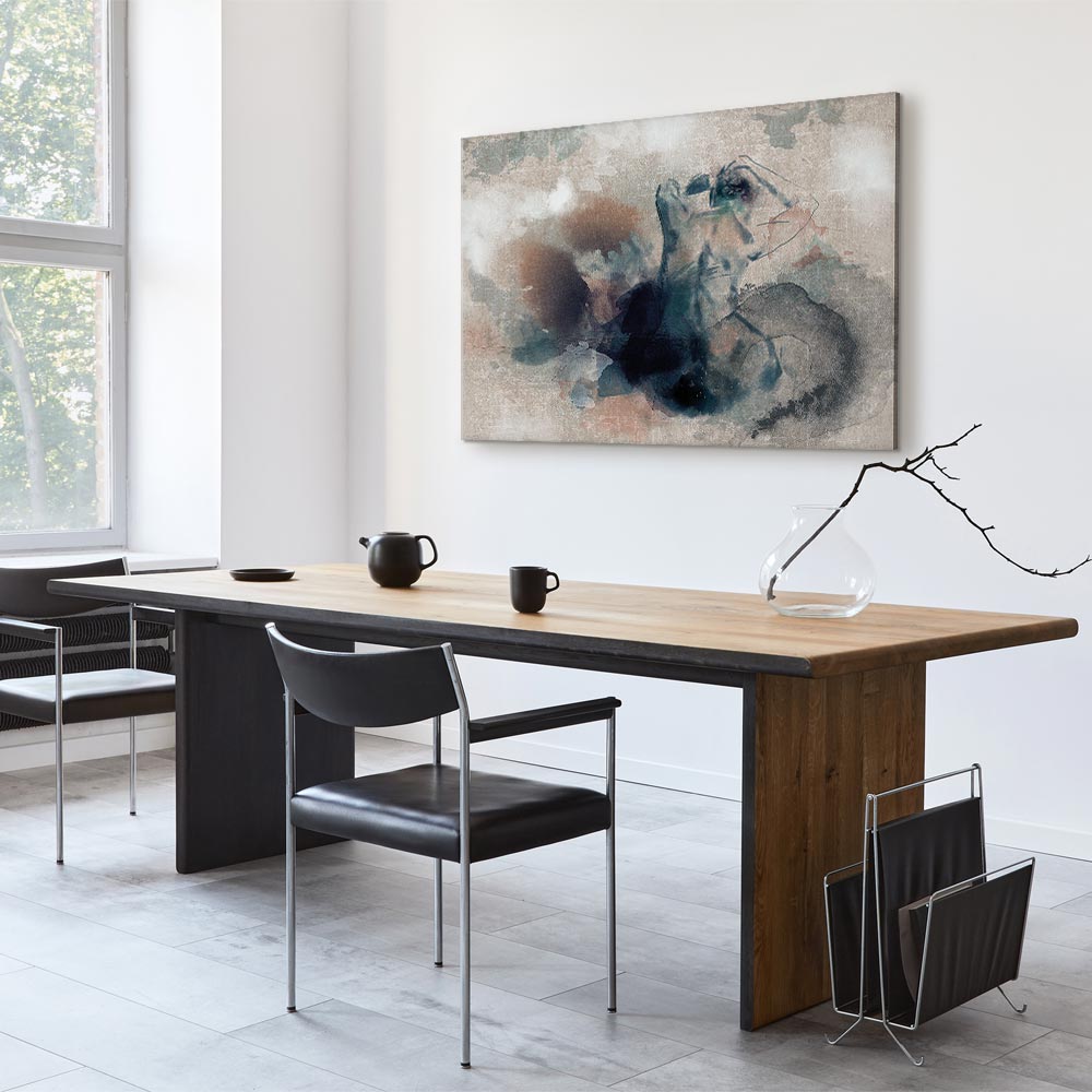 Blue Watercolour Abstract Texture Canvas Print