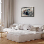 Blue Watercolour Abstract Texture Canvas Print