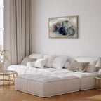 Blue Watercolour Abstract Texture Canvas Print