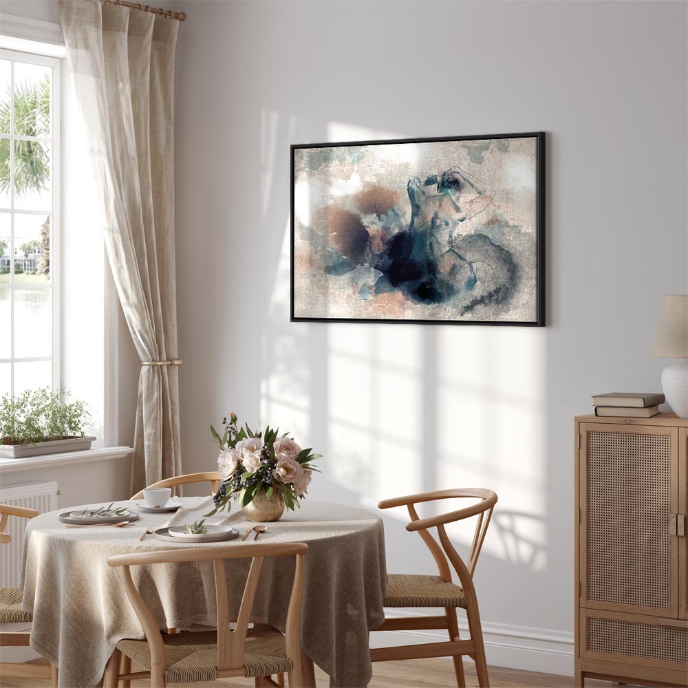 Blue Watercolour Abstract Texture Canvas Print