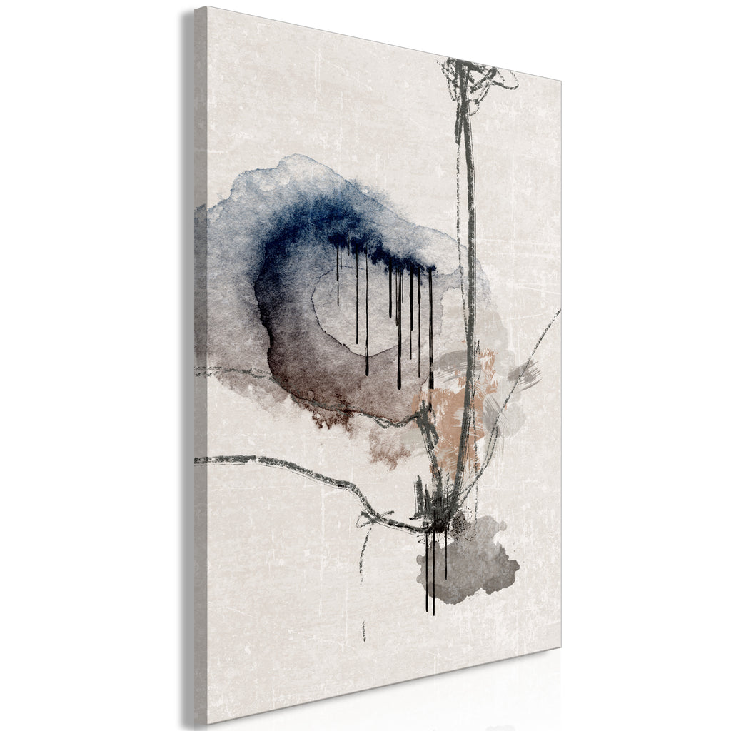 Watercolor Stained Glass Canvas Print in Abstract Style