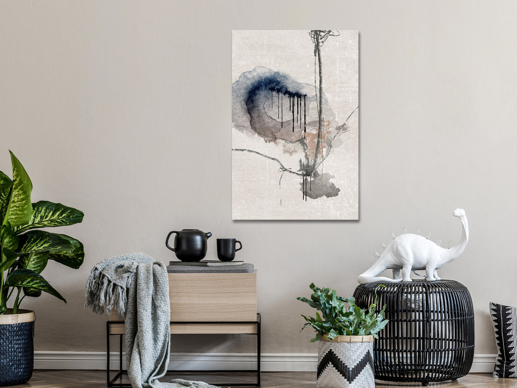 Watercolor Stained Glass Canvas Print in Abstract Style