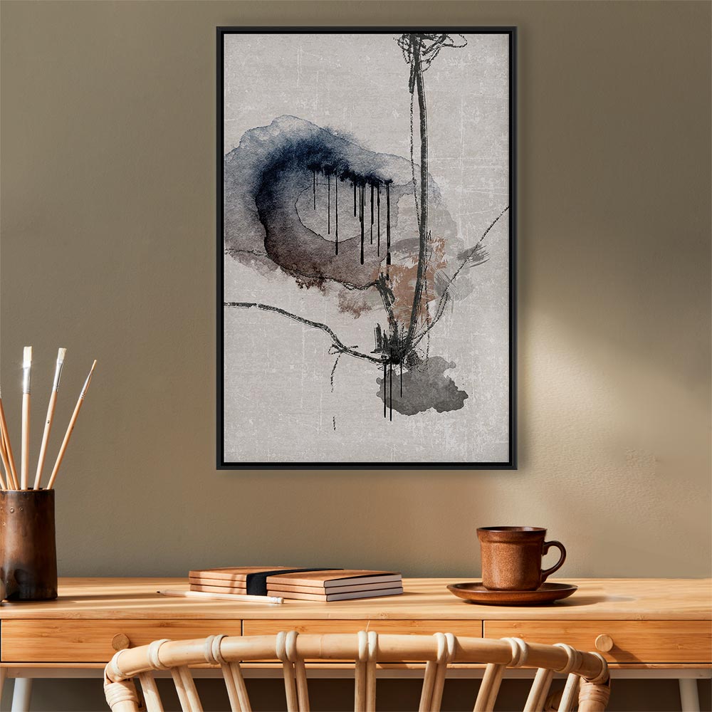 Watercolor Stained Glass Abstract Canvas Print