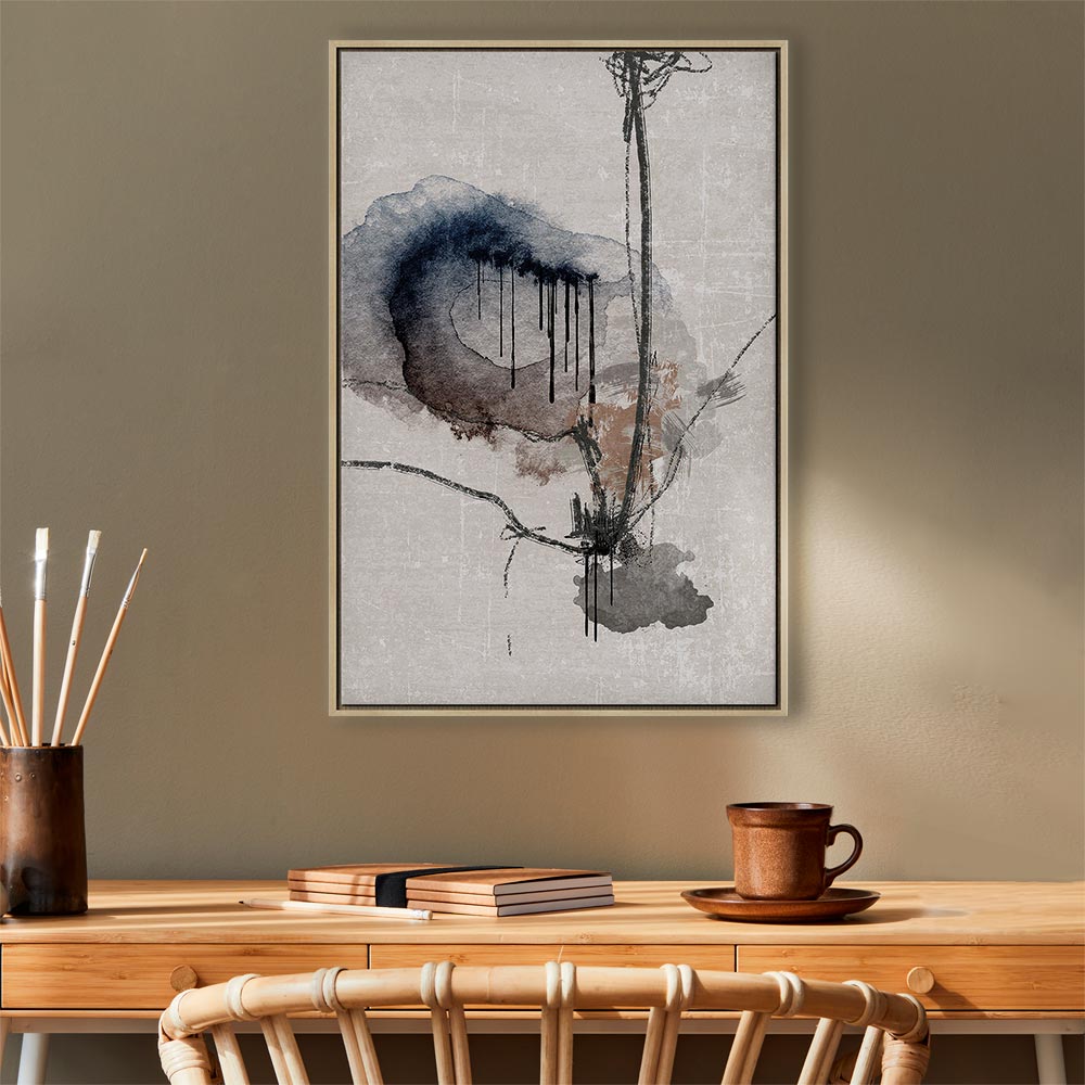 Watercolor Stained Glass Abstract Canvas Print