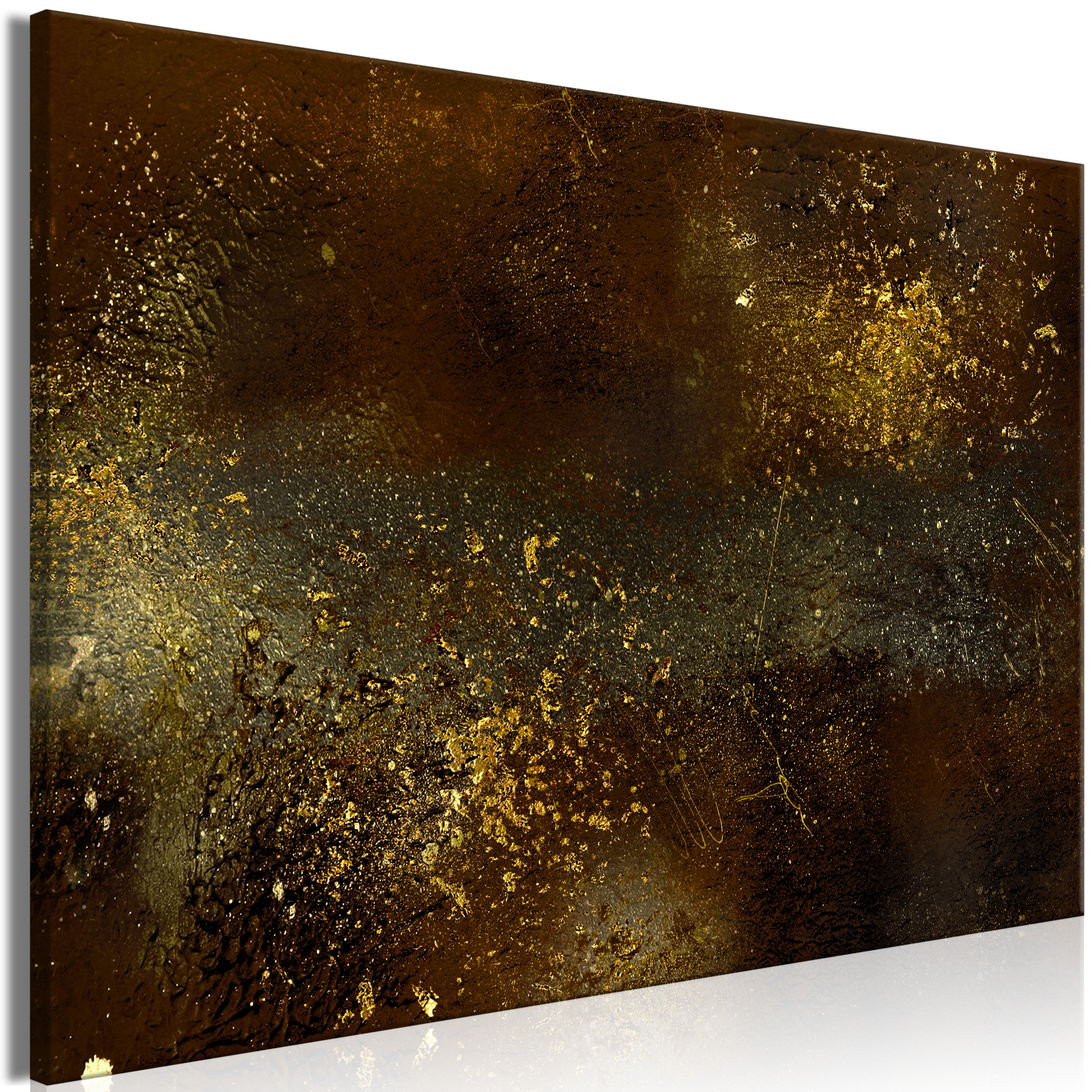 Stylish Abstract Canvas Print Golden Constellation