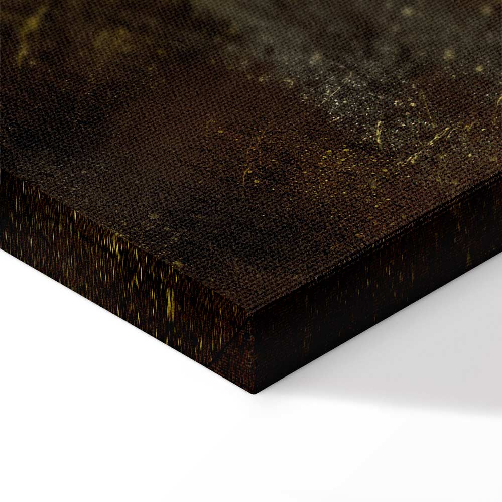 Golden Constellation Abstract Canvas Print