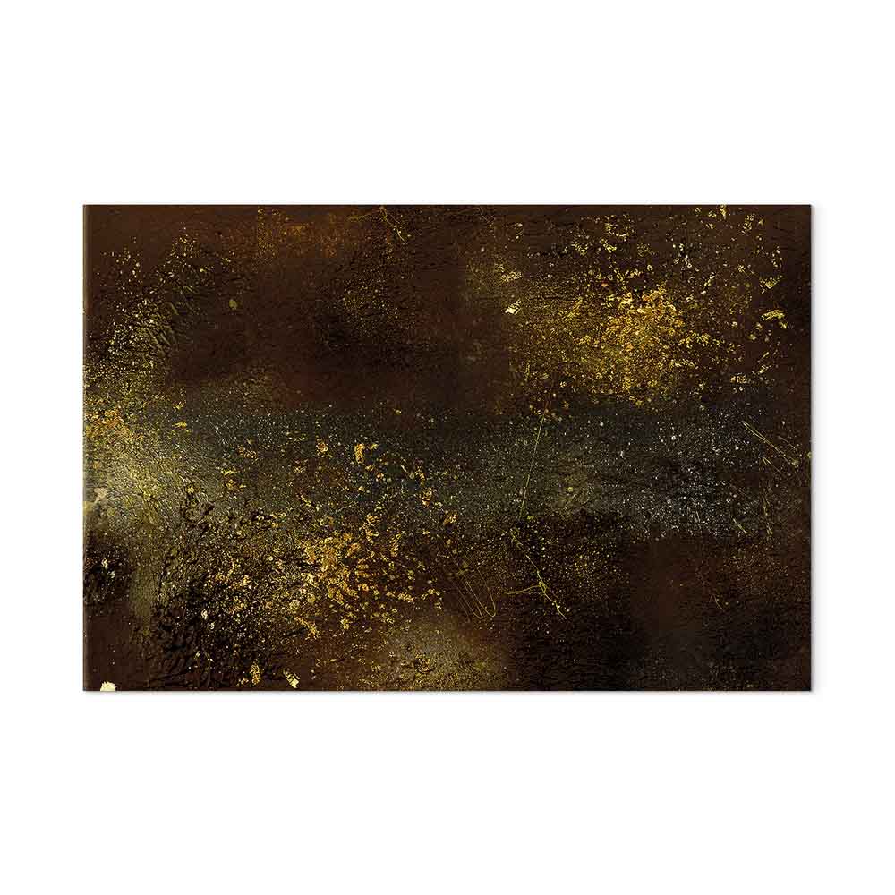 Golden Constellation Abstract Canvas Print