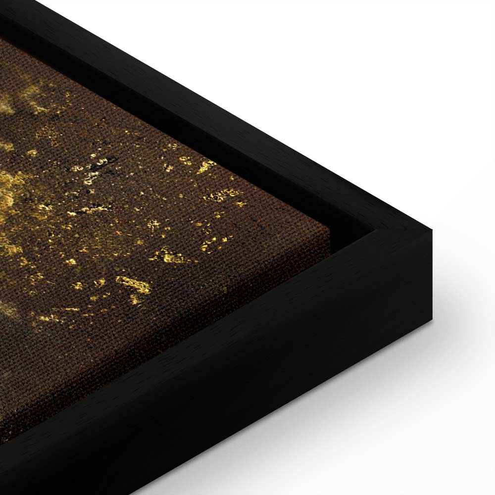 Golden Constellation Abstract Canvas Print