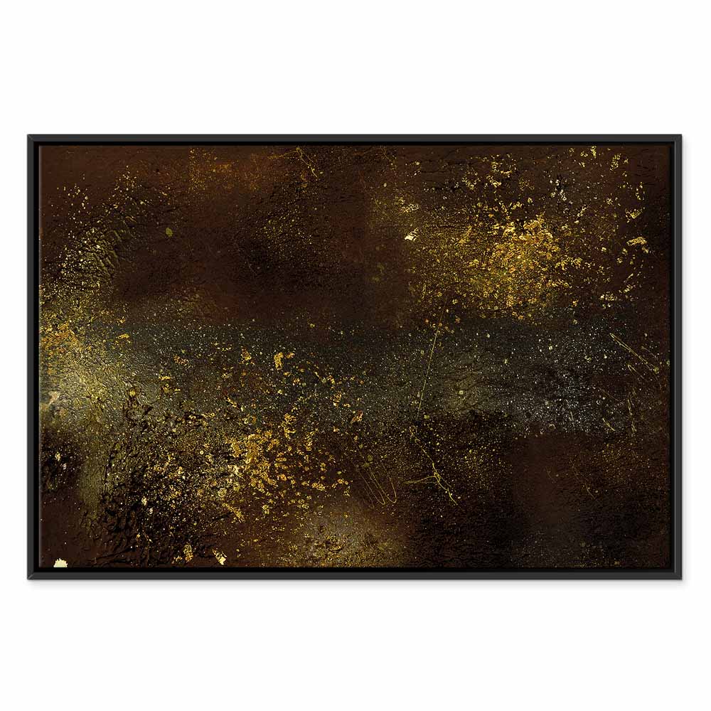 Golden Constellation Abstract Canvas Print