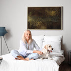 Golden Constellation Abstract Canvas Print