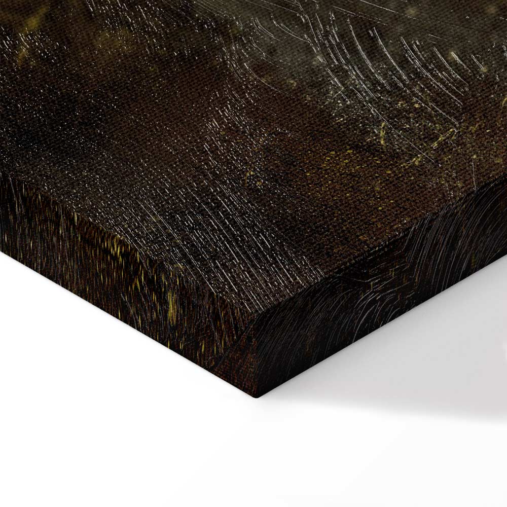 Golden Constellation Abstract Canvas Print