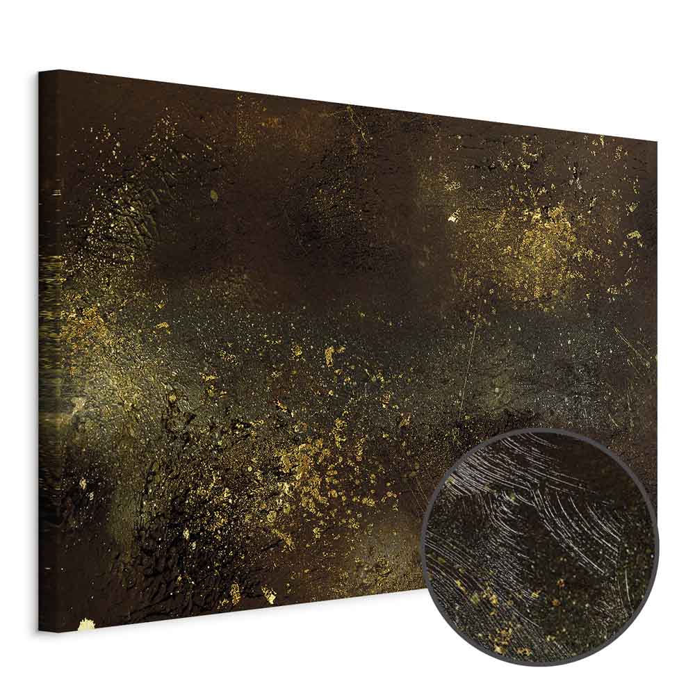 Golden Constellation Abstract Canvas Print