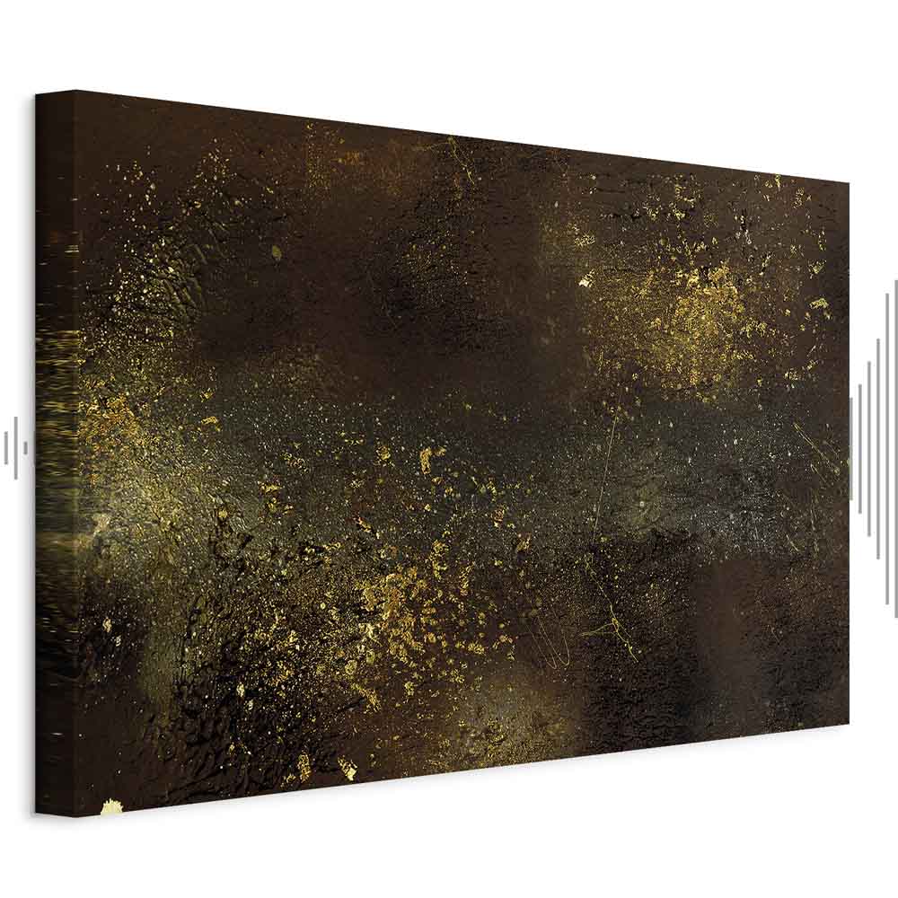 Golden Constellation Abstract Canvas Print