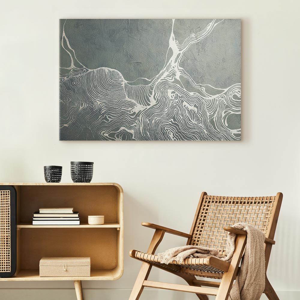 Abstract Linear Harmony Wide Canvas Print