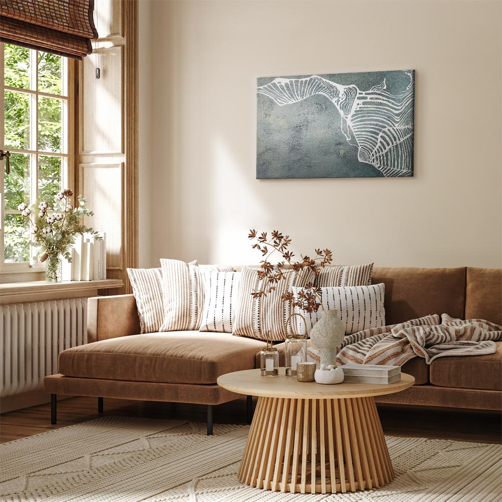 Abstract Butterfly Weave Wide Canvas Print