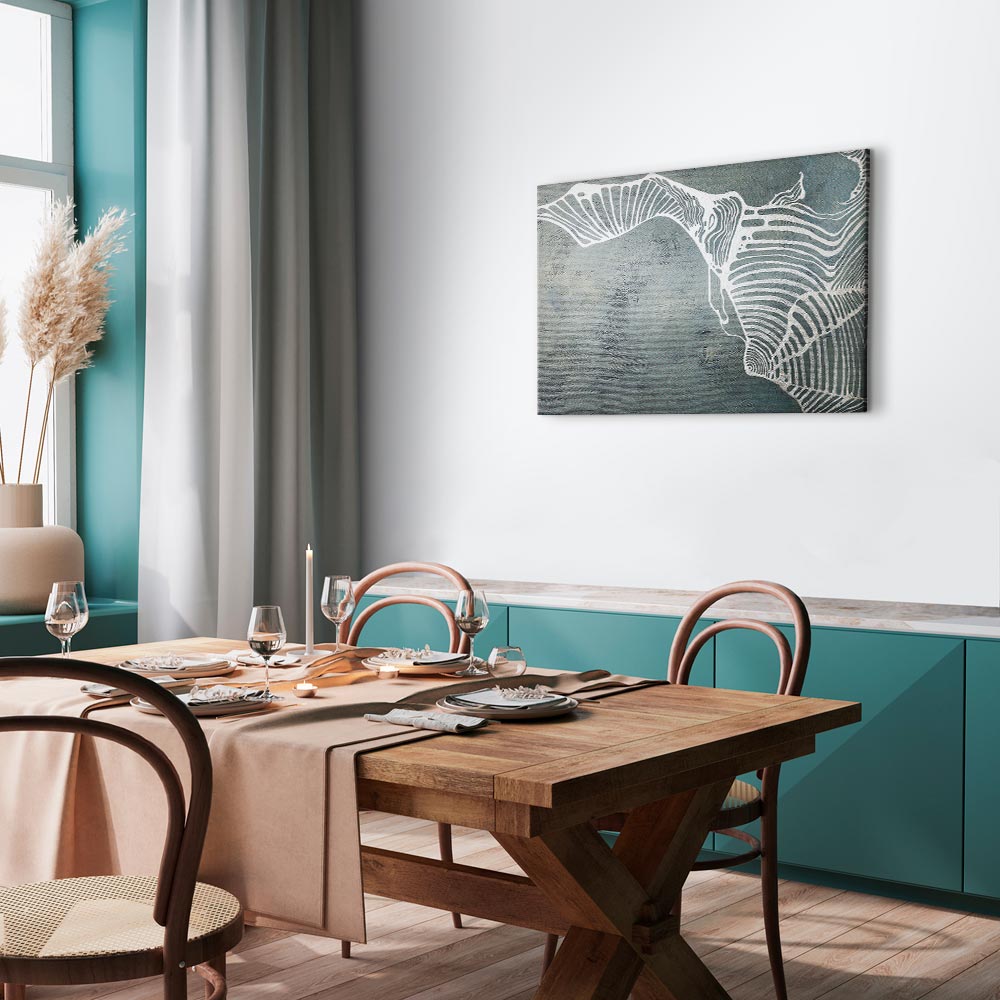 Abstract Butterfly Weave Wide Canvas Print