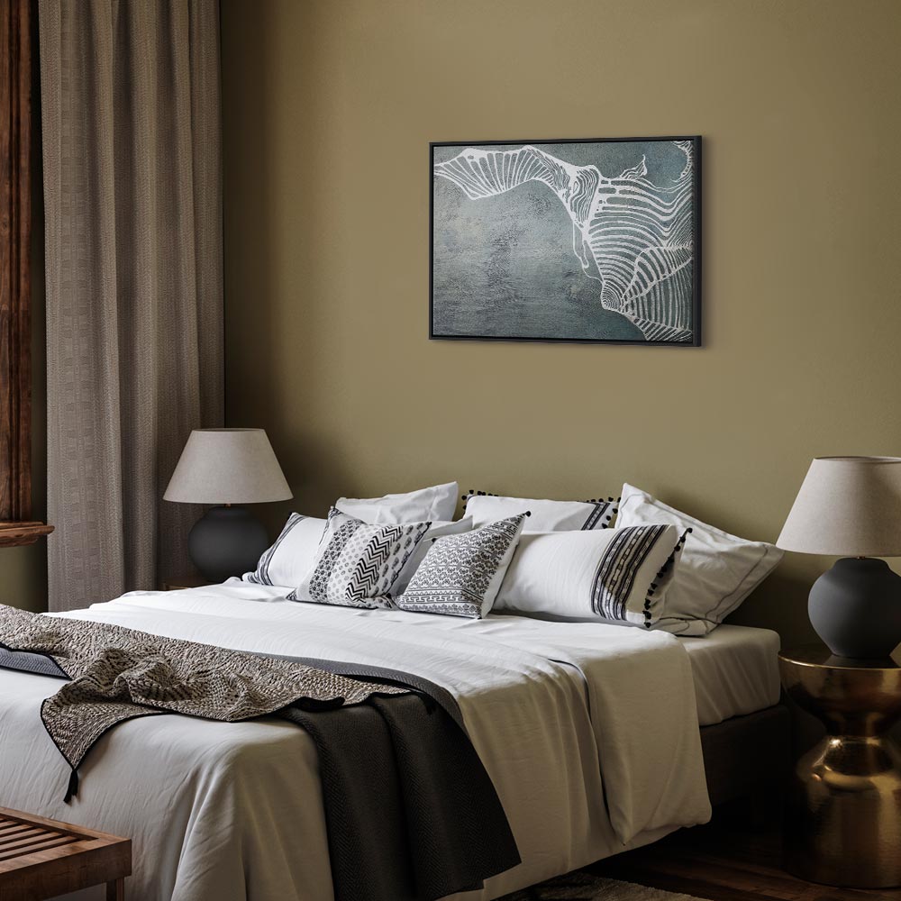 Abstract Butterfly Weave Wide Canvas Print