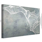 Abstract Butterfly Weave Wide Canvas Print