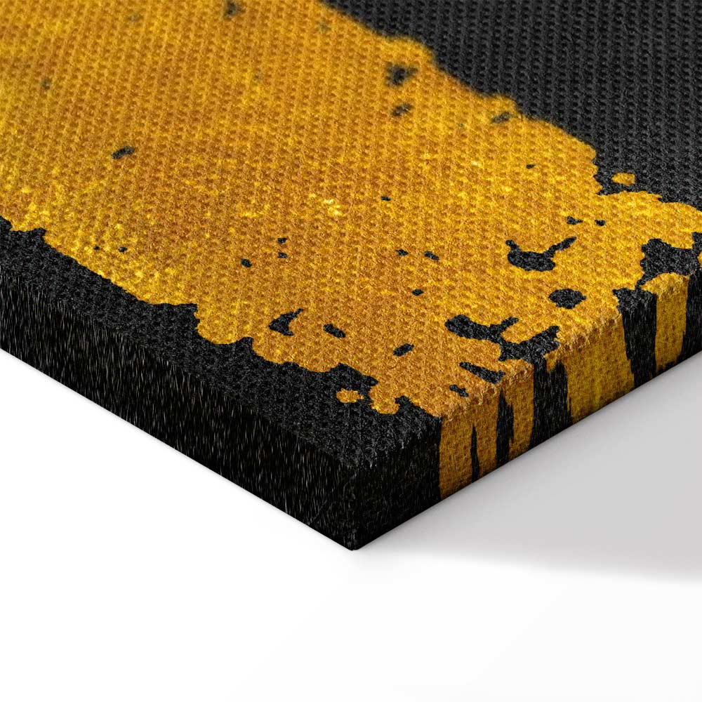 Abstract Gold Seal Wide Canvas Print