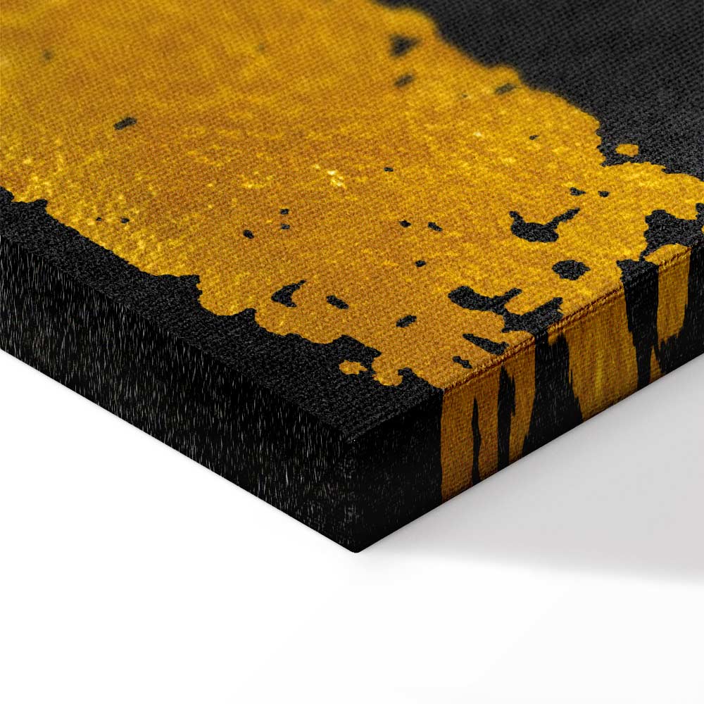 Abstract Gold Seal Wide Canvas Print