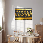 Abstract Gold Seal Wide Canvas Print