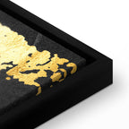 Abstract Gold Seal Wide Canvas Print