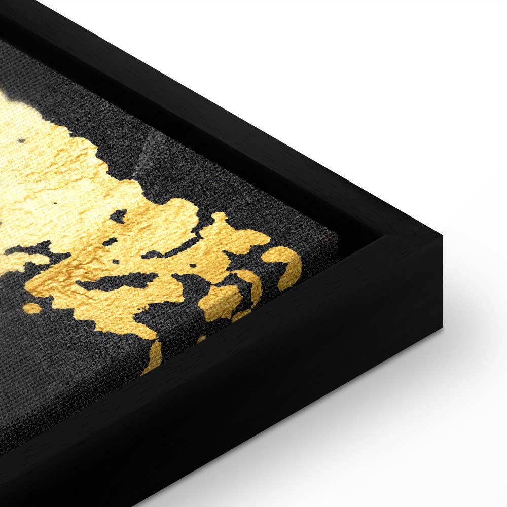 Abstract Gold Seal Wide Canvas Print