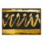 Abstract Gold Seal Wide Canvas Print