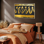 Abstract Gold Seal Wide Canvas Print