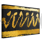 Abstract Gold Seal Wide Canvas Print