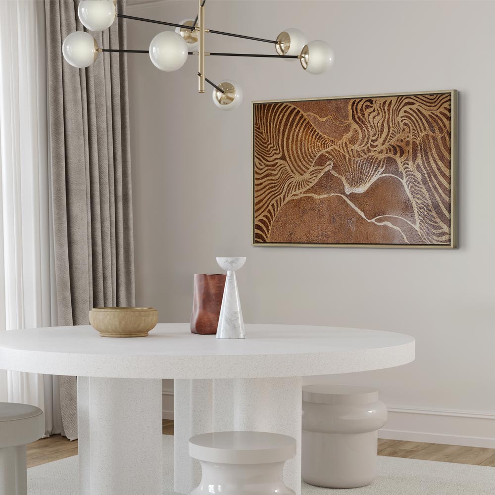 Abstract Nature Labyrinth Wide Canvas Print