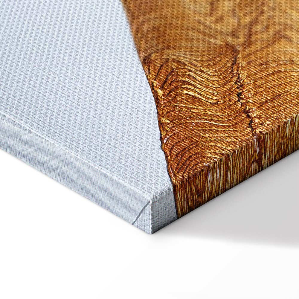 Indigo Abstract Ridge Wide Canvas Print