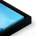 Indigo Abstract Ridge Wide Canvas Print