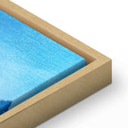 Indigo Abstract Ridge Wide Canvas Print