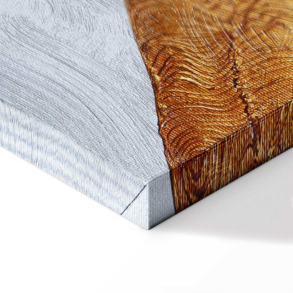 Indigo Abstract Ridge Wide Canvas Print