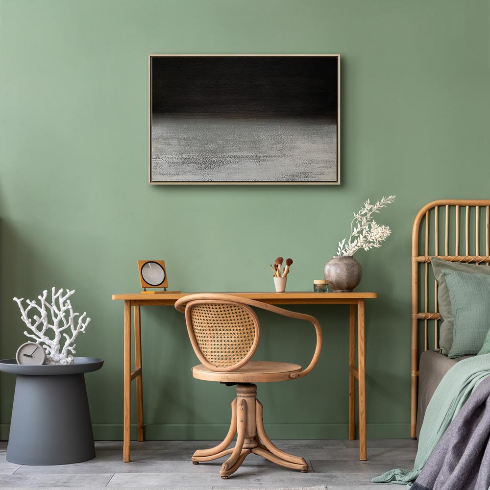 Poetic Nocturne Abstract Wide Canvas Print