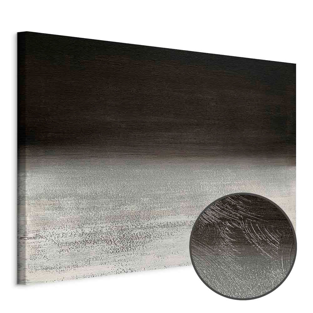 Poetic Nocturne Abstract Wide Canvas Print