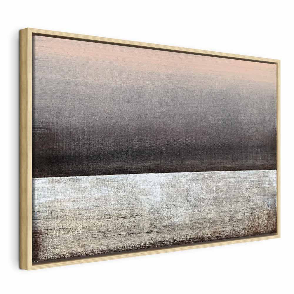 Pink Dawn Abstract Wide Canvas Print