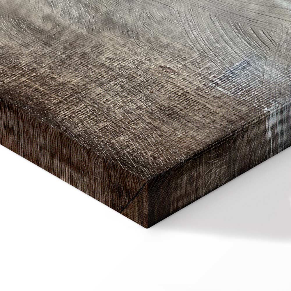 Pink Dawn Abstract Wide Canvas Print