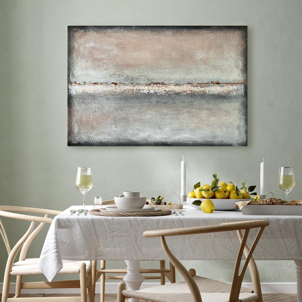 Abstract Balance of Shades Wide Canvas Print