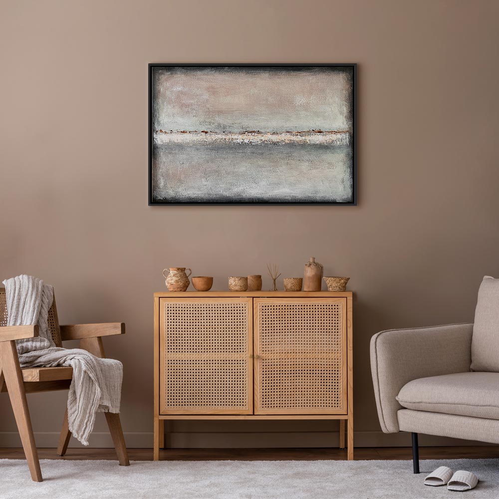 Abstract Balance of Shades Wide Canvas Print