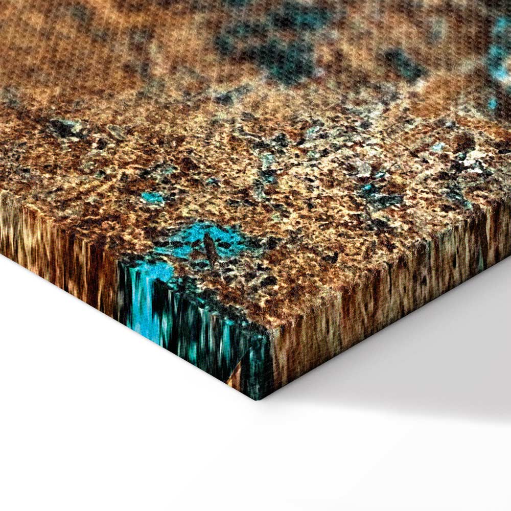 Azure Archipelago Abstract Wide Canvas Print