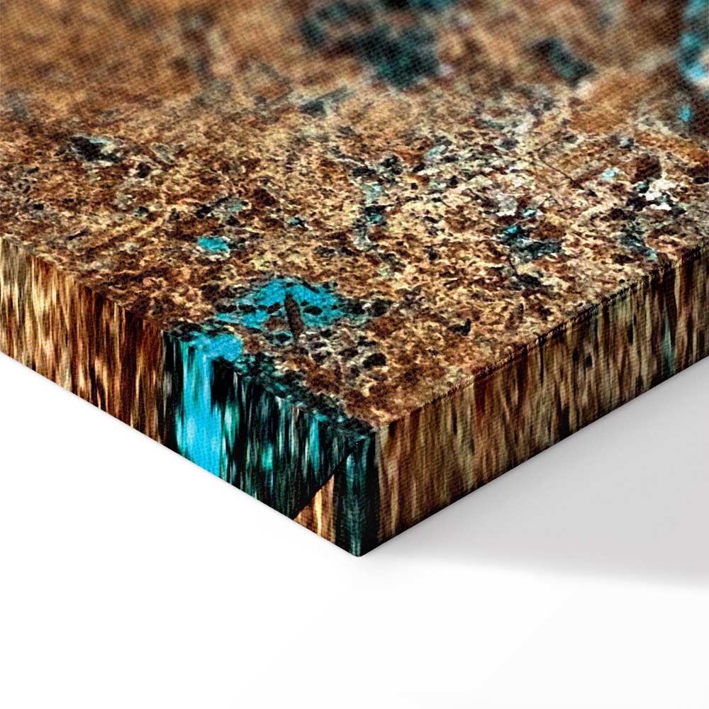 Azure Archipelago Abstract Wide Canvas Print