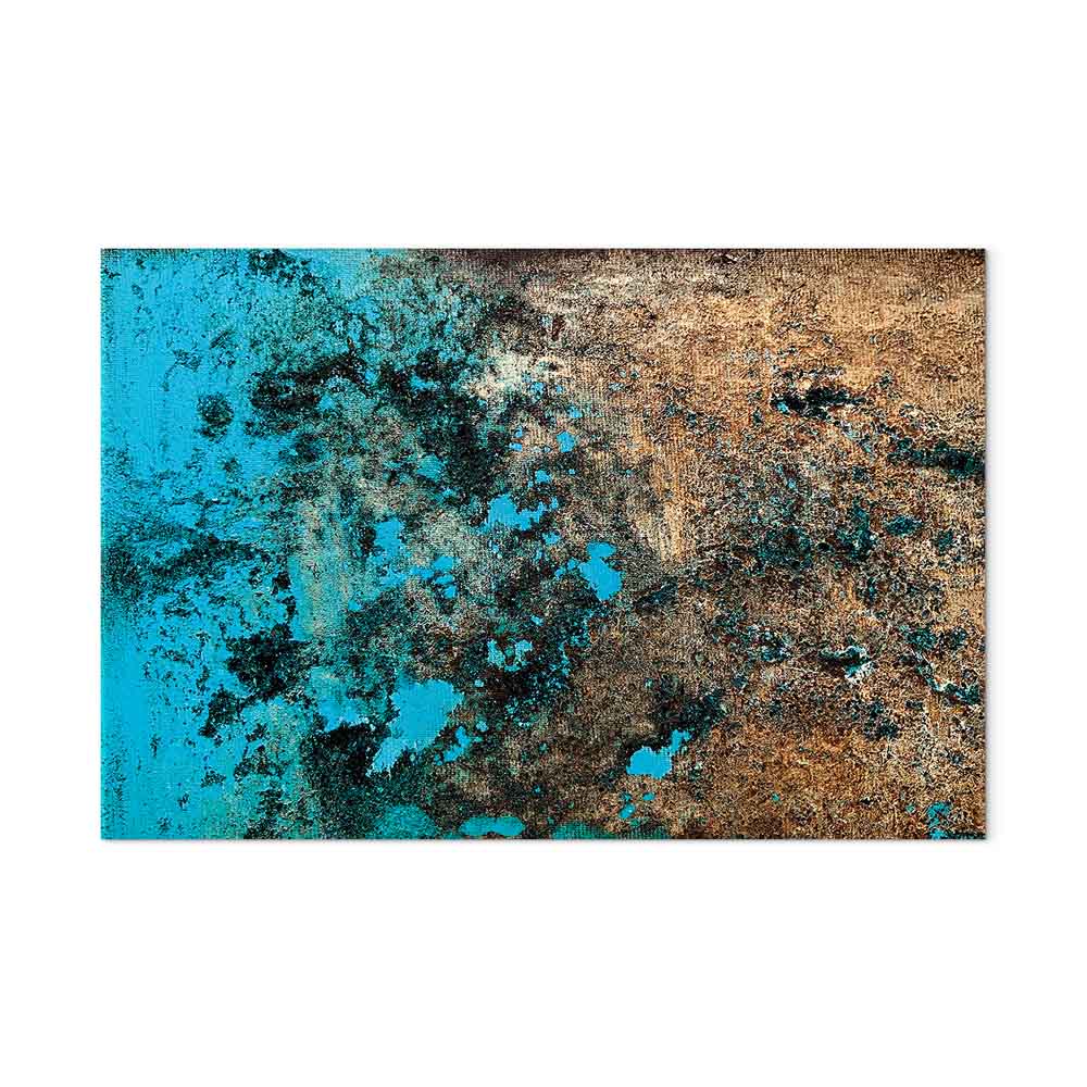 Azure Archipelago Abstract Wide Canvas Print