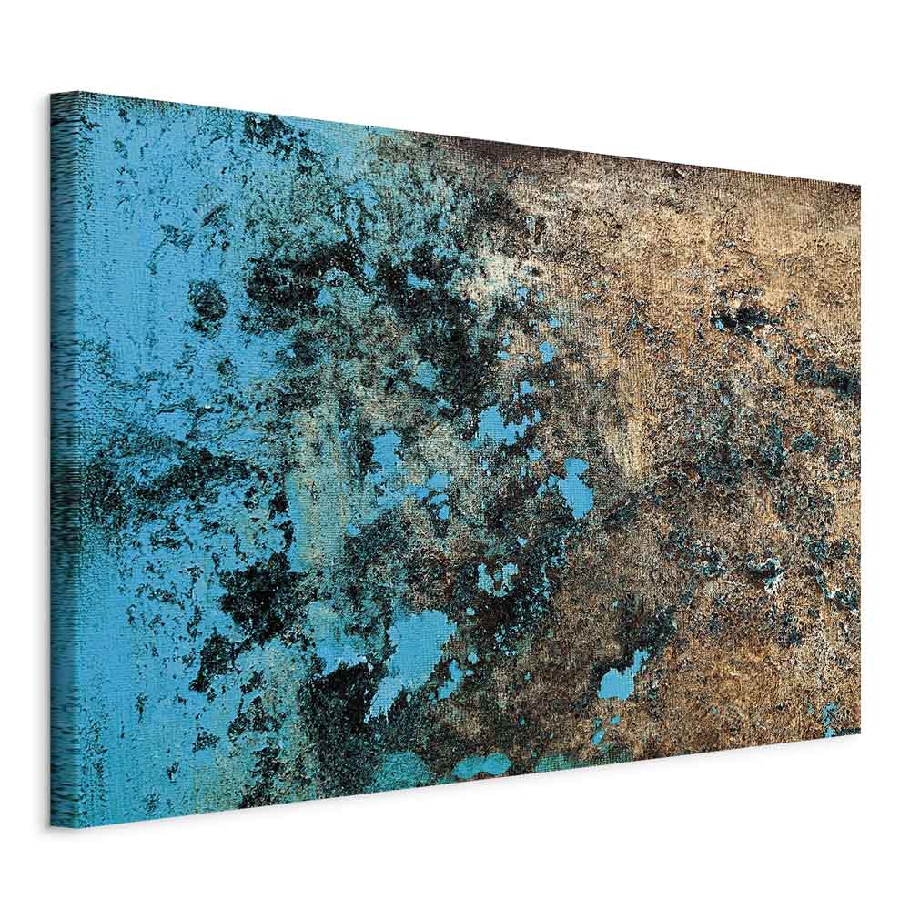 Azure Archipelago Abstract Wide Canvas Print