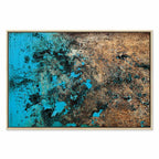 Azure Archipelago Abstract Wide Canvas Print